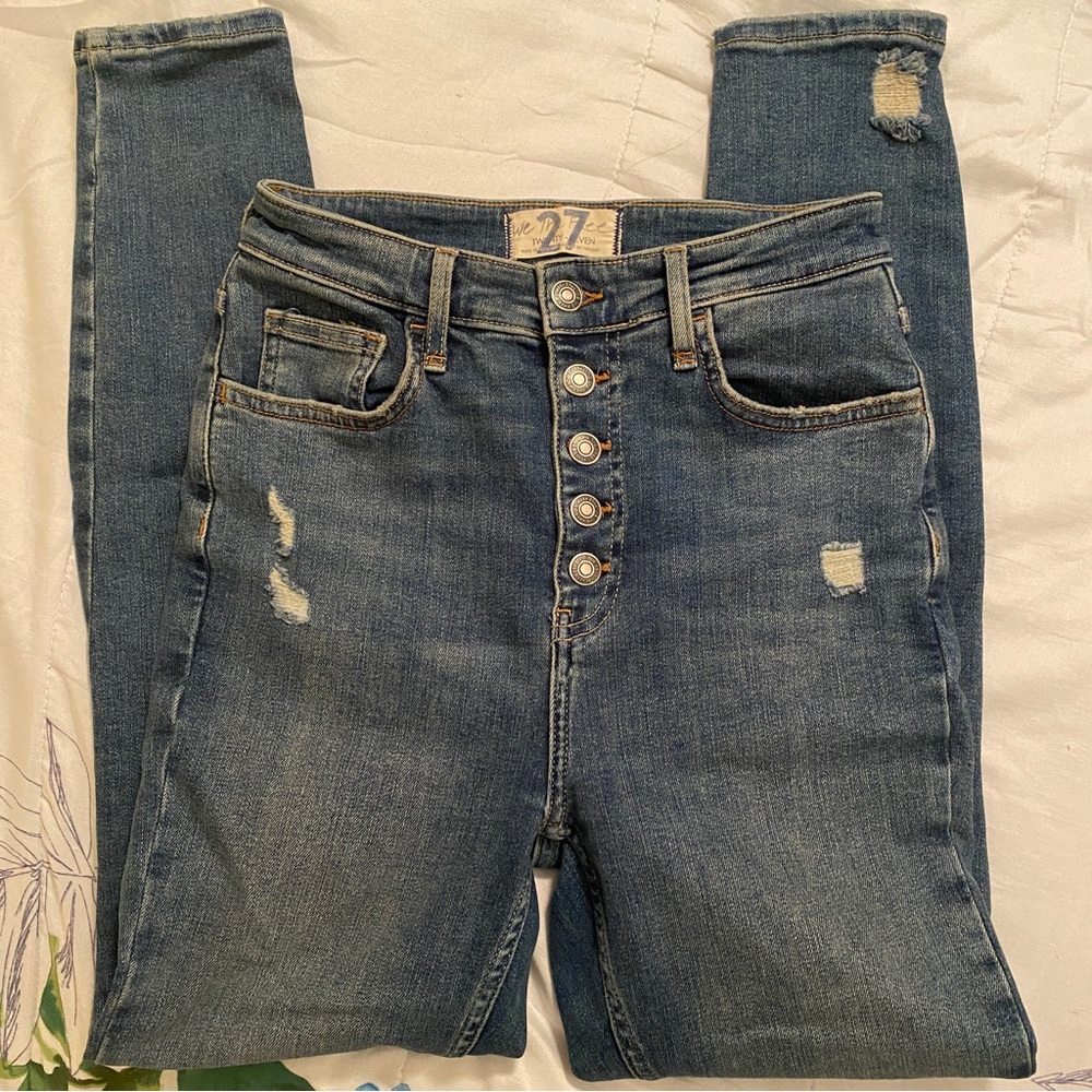 Free People Distressed Jeans